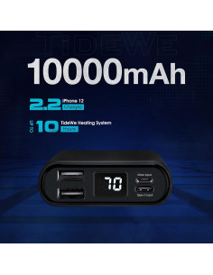 Batería Externa TIDEWE 10000mAh Cargador USB-C Doble Salida 2