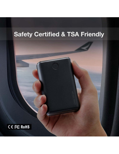 Batería Externa TIDEWE 10000mAh Cargador USB-C Doble Salida