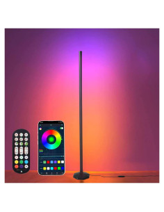 Lámpara de Pie LED RGB MYSFUL 125cm con Control Remoto