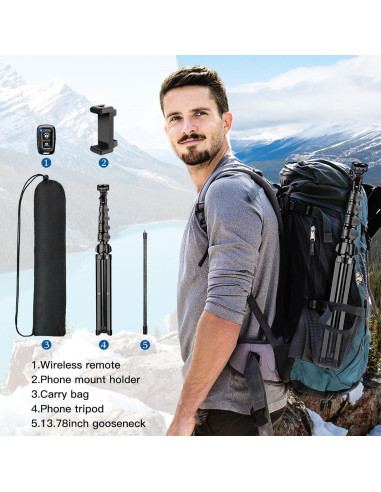 Trípode para Teléfono Victiv 85" (215,9 cm) con Control Remoto