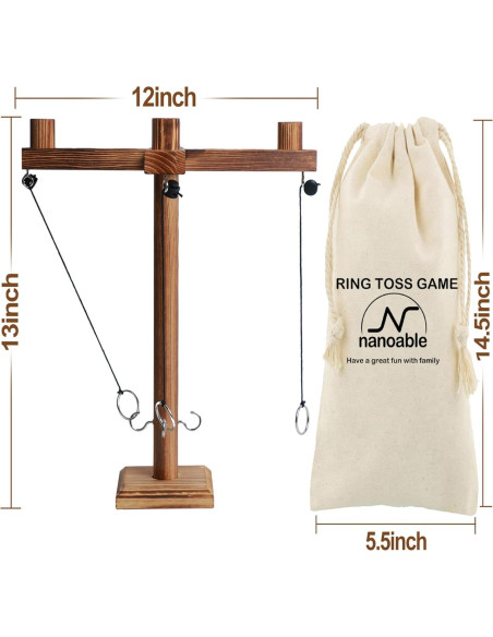 Juego de Lanzamiento de Aros Nanoable Grande para 2-4 Jugadores