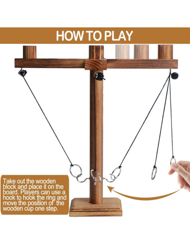 Juego de Lanzamiento de Aros Nanoable Grande para 2-4 Jugadores