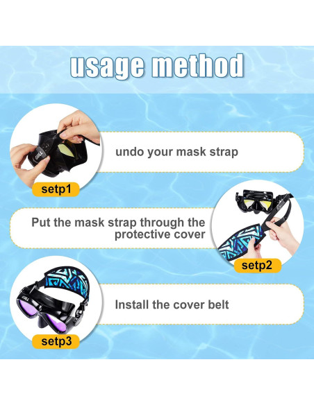 Cubiertas de Neopreno Frienda para Máscara de Buceo 4 Piezas