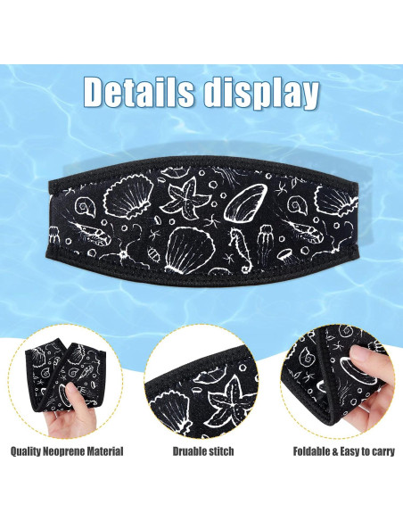 Cubiertas de Neopreno Frienda para Máscara de Buceo 4 Piezas