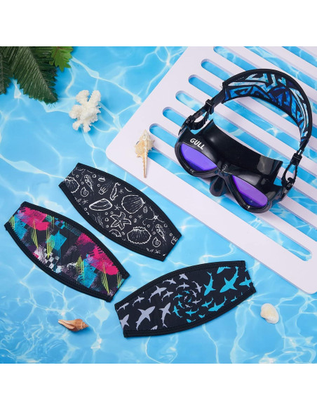 Cubiertas de Neopreno Frienda para Máscara de Buceo 4 Piezas