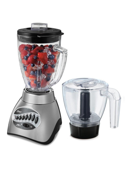 Licuadora Oster 16 Velocidades con Picadora y Jarra de Vidrio