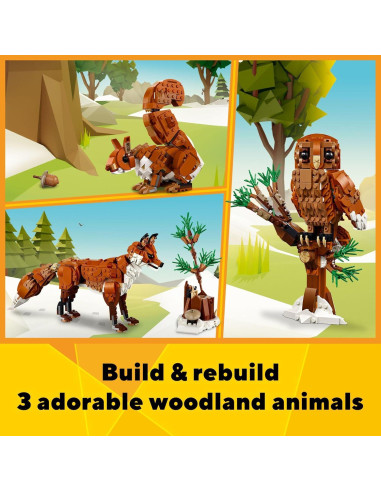 LEGO Creator 3 en 1 Animales del Bosque Zorro 667 Piezas