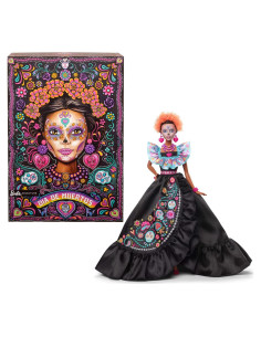 Muñeca Barbie Día de Muertos 2024 con Vestido Negro