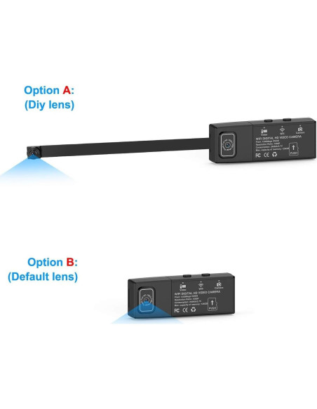 Mini Cámara Espía WiFi 1080P Portátil con Lente Extendida
