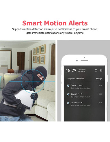 Mini Cámara Espía WiFi 1080P Portátil con Lente Extendida