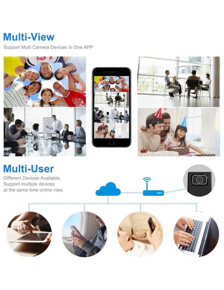 Mini Cámara Espía WiFi 1080P Portátil con Lente Extendida