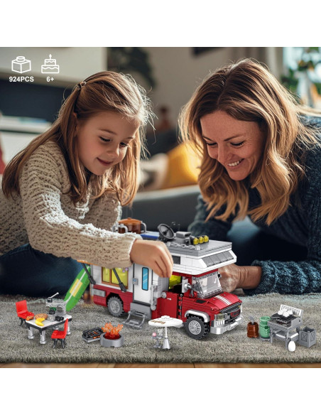 Juego de Construcción Camper Van Shantou 924 Piezas LED