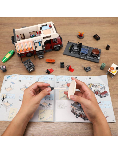 Juego de Construcción Camper Van Shantou 924 Piezas LED
