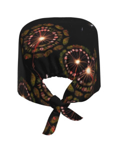 Gorro de Trabajo Transpirable YYHWHJDE para Chef y Enfermería Negro 2