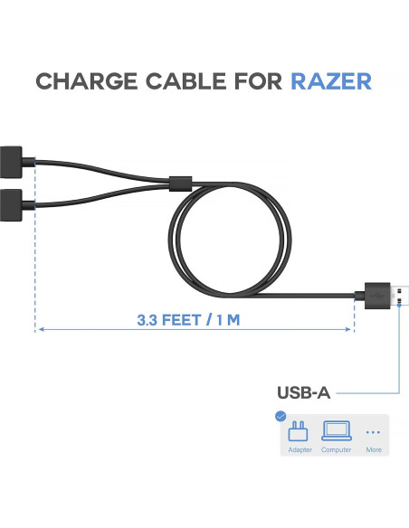 Cargador TUSITA para Gafas Razer Anzu - 1M Carga Rápida