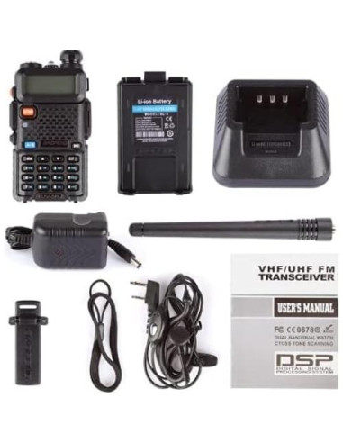 Radio Bidireccional Baofeng UV-5R Doble Banda 144-450MHz