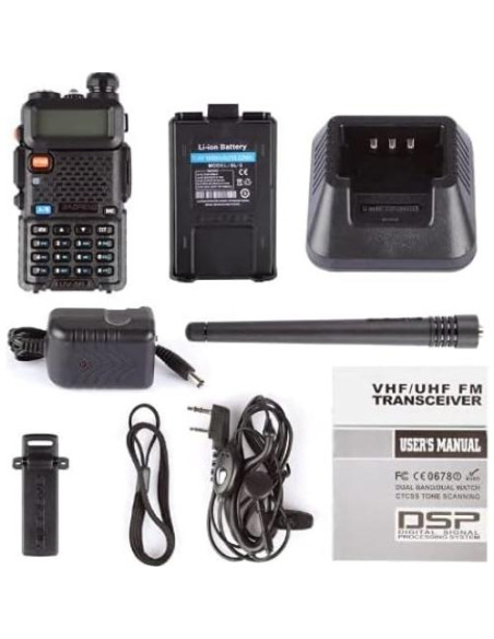 Radio Bidireccional Baofeng UV-5R Doble Banda 144-450MHz
