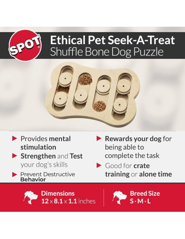 Juguete rompecabezas Seek-A-Treat de SPOT para perros
