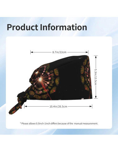 Gorro de Trabajo Transpirable YYHWHJDE para Chef y Enfermería Negro