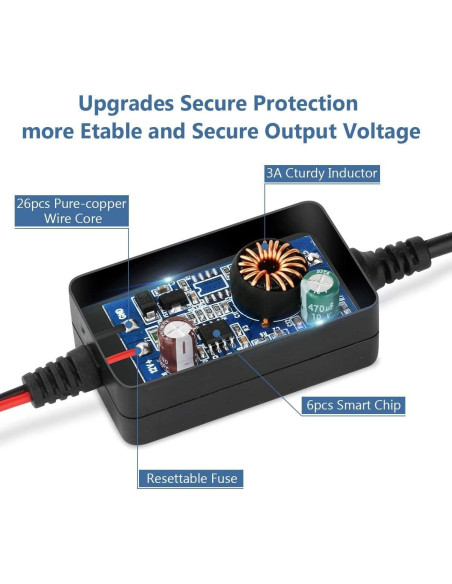 Kit de Cableado Duro USB Tipo C 12V-24V para Cámara