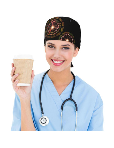 Gorro de Trabajo Transpirable YYHWHJDE para Chef y Enfermería Negro