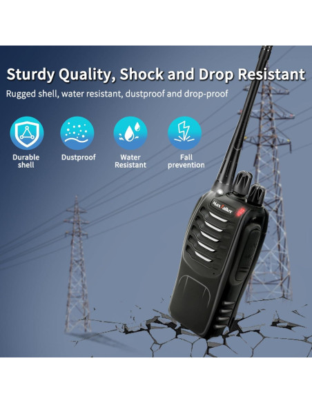 Walkie Talkies MaxTalker MT-8S Recargables 2 Pack