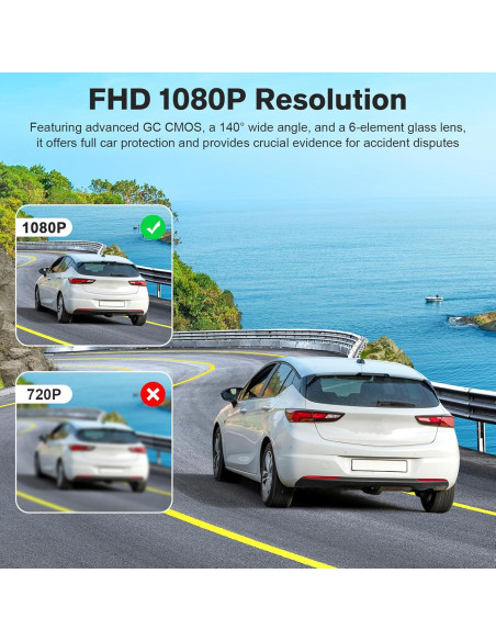 Cámara Dash WiFi 1080P Aquota X16 con Tarjeta 32GB