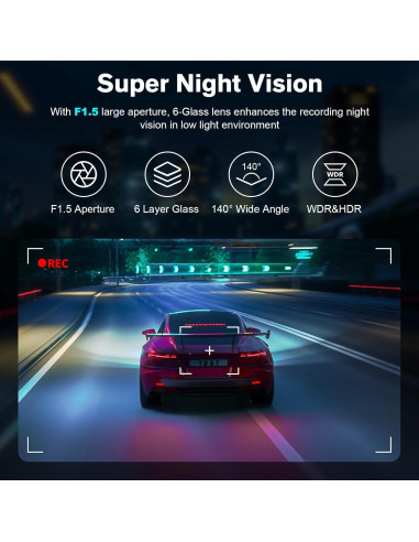 Cámara Dash WiFi 1080P Aquota X16 con Tarjeta 32GB