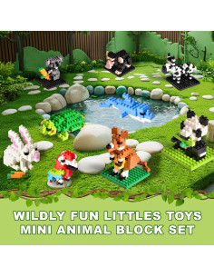 Bloques de Construcción Animales FUN LITTLE TOYS 12 Piezas 2