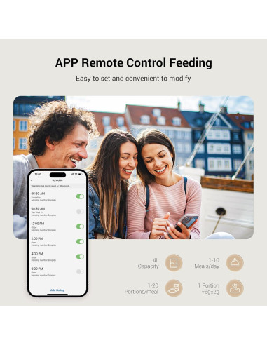 Comedero Automático Espelho WiFi 4L con Control APP