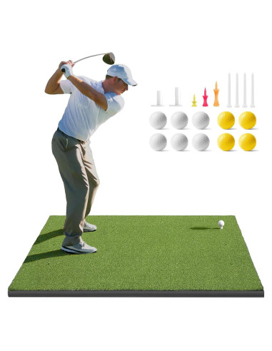 Alfombra de Golf Golfguru 5x4 pies con 10 Pelotas y 7 Tees
