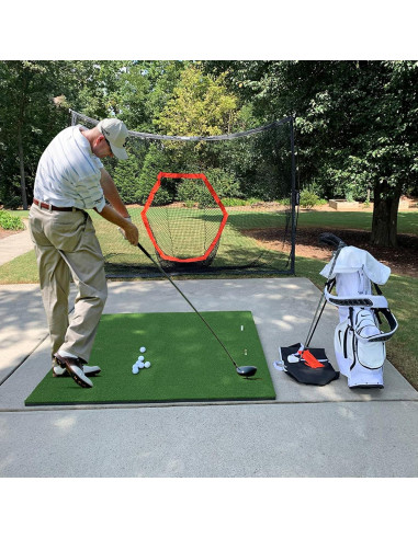 Alfombra de Golf Golfguru 5x4 pies con 10 Pelotas y 7 Tees
