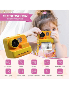 Cámara Instantánea Mafiti K27 para Niños 48MP Video 1080P 2