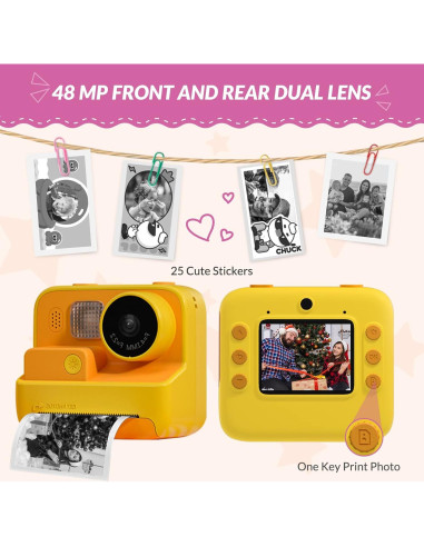Cámara Instantánea Mafiti K27 para Niños 48MP Video 1080P