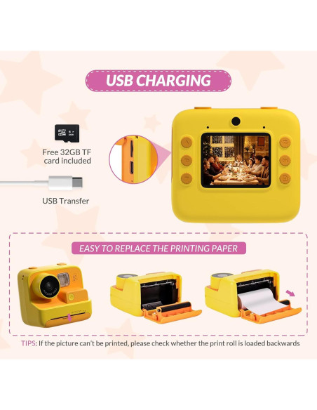 Cámara Instantánea Mafiti K27 para Niños 48MP Video 1080P