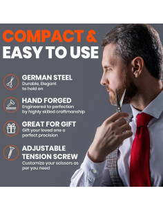 Tijeras para Barba WAJEES Kit 3 en 1 con Peines 2