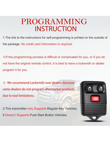 Control Remoto MechanMagic para Ford y Mazda 2 Botones