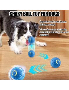 Pelota Temblorosa para Perros Huooerpthuore Azul LED 2