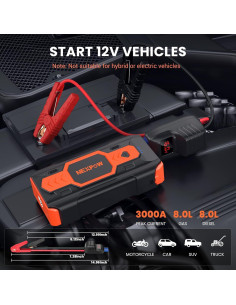 NEXPOW Q9B Arrancador de Batería 3000A 12V con LED 2