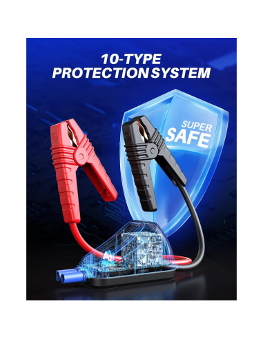 Arrancador de Batería AUTOONE JS02 6000A 12V USB LED