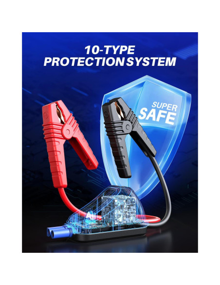 Arrancador de Batería AUTOONE JS02 6000A 12V USB LED