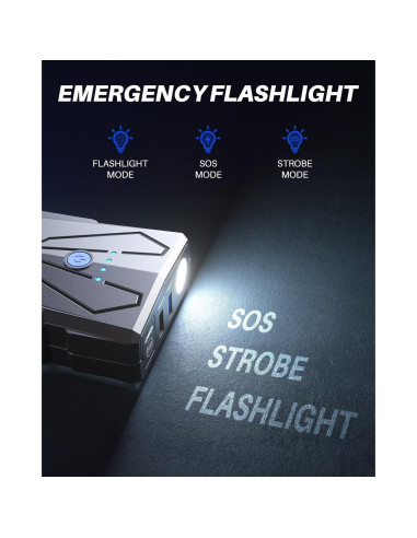 Arrancador de Batería AUTOONE JS02 6000A 12V USB LED