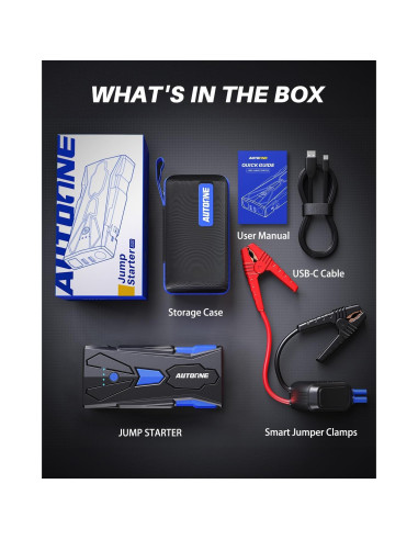Arrancador de Batería AUTOONE JS02 6000A 12V USB LED
