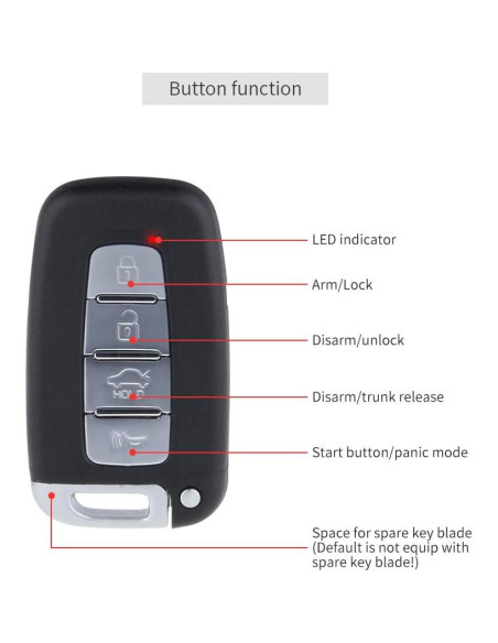 Sistema de Alarma de Coche EASYGUARD EC003N-K-1 PKE Remoto