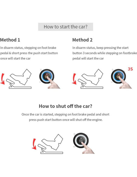 Sistema de Alarma de Coche EASYGUARD EC003N-K-1 PKE Remoto