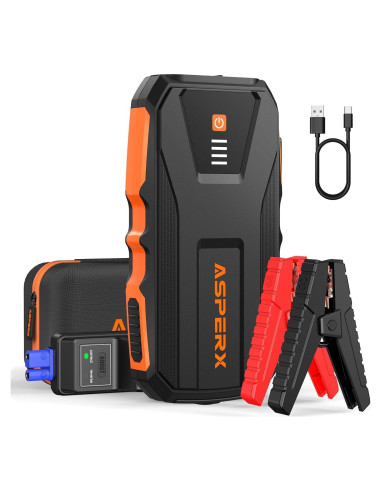 Arrancador de Batería ASPERX 3000A Portátil 12V con LED