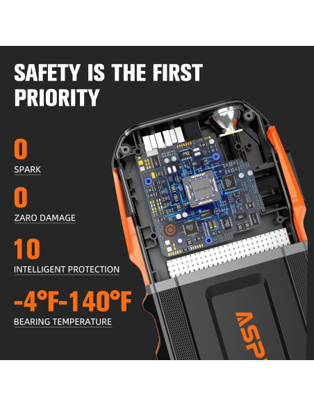 Arrancador de Batería ASPERX 3000A Portátil 12V con LED