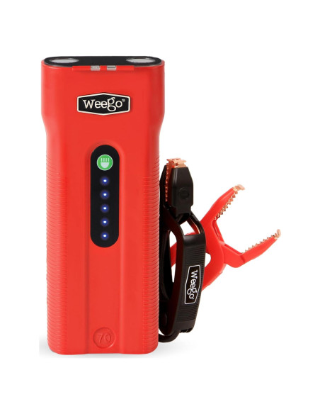 Arrancador Weego N70 12V 2500A Pico 700A Gasolina/Diesel