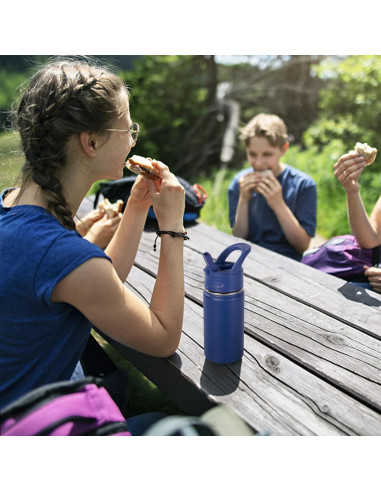 Botella de Agua Aislada Kerilyn 350ml para Niños Azul