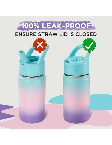 Botella de Agua Aislada Kerilyn 350ml para Niños Azul